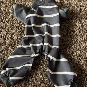 Dogs Bodysuits Long Sleeve Stripe Shirt for Dogs(XS-Gray)